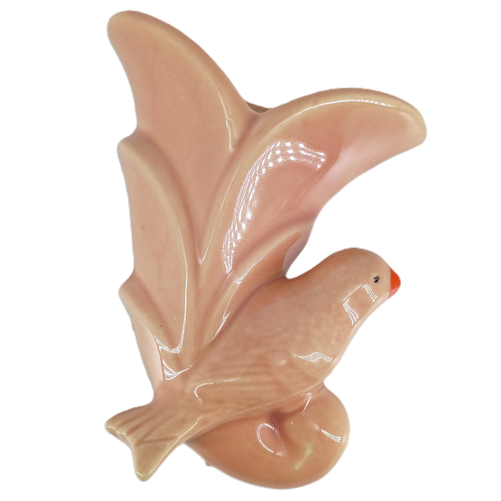 Vintage Pink Bird Wall Planter