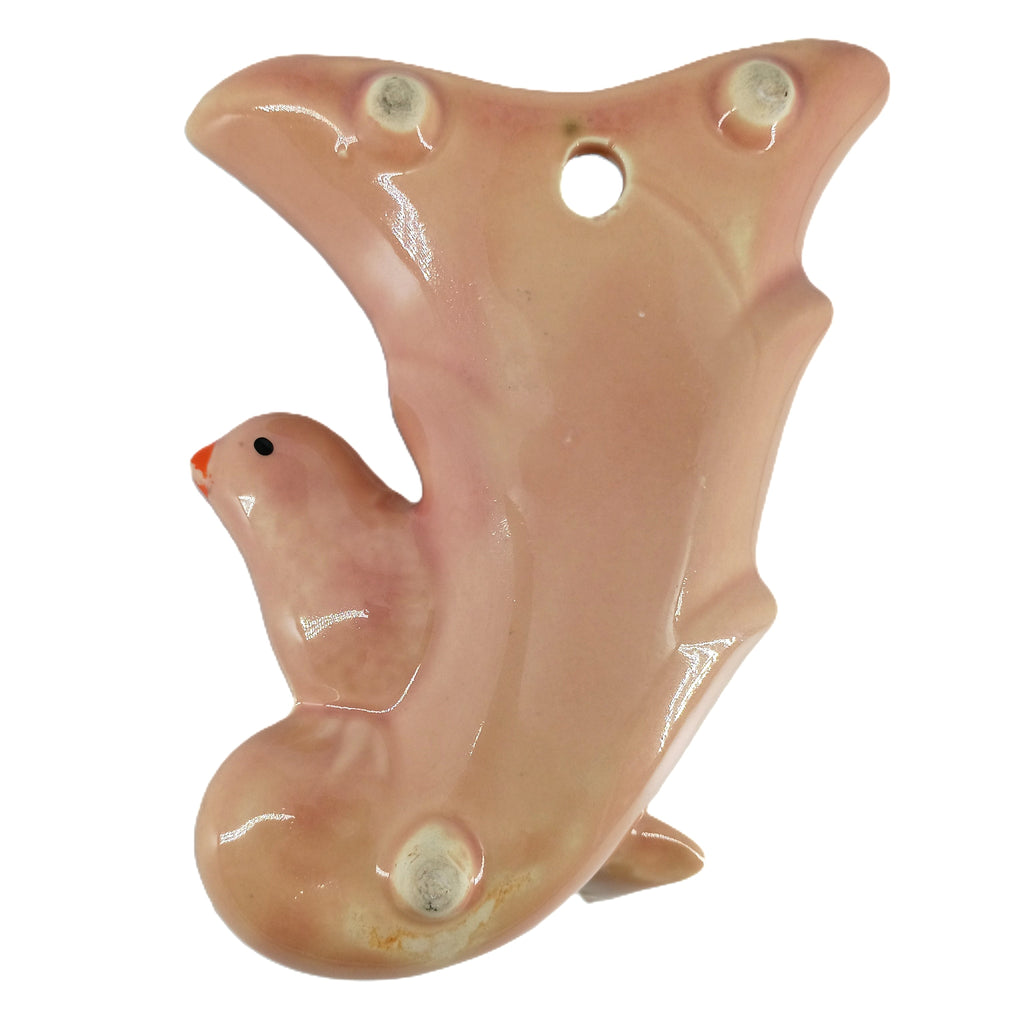 Vintage Pink Bird Wall Planter