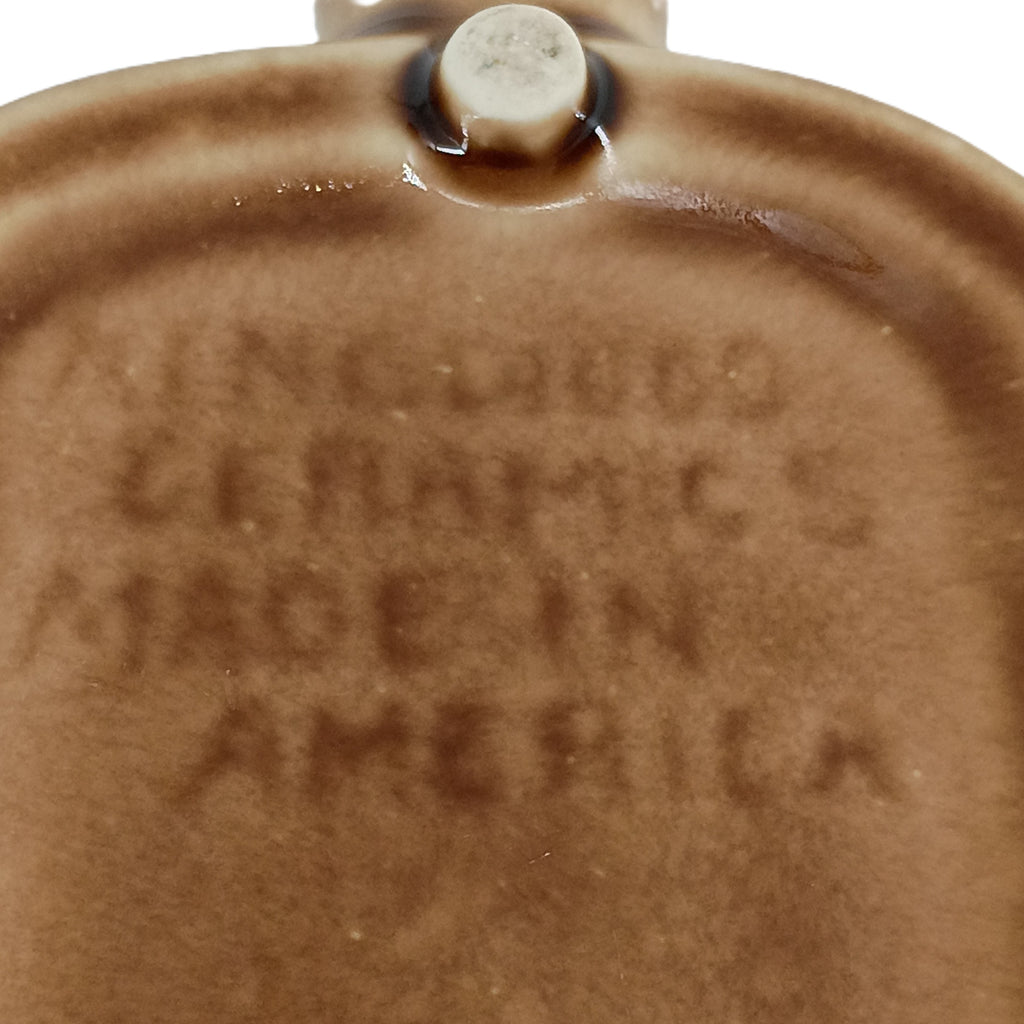 Vintage Pottery Wall Pocket Planter – Brown Drip Glaze Grapevine Relief, Made in America
