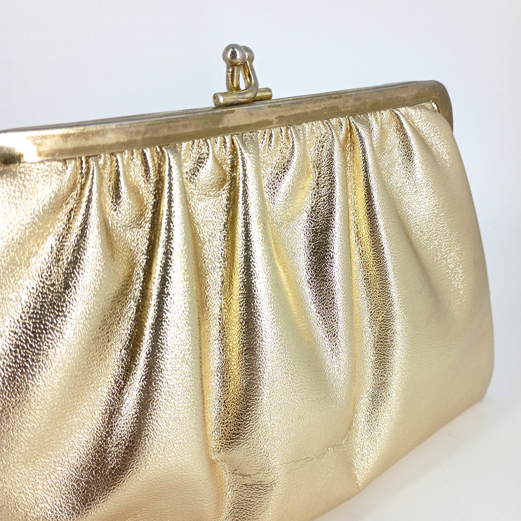 Vintage Gold-Tone Kiss Lock Bag, Three Ways to Wear