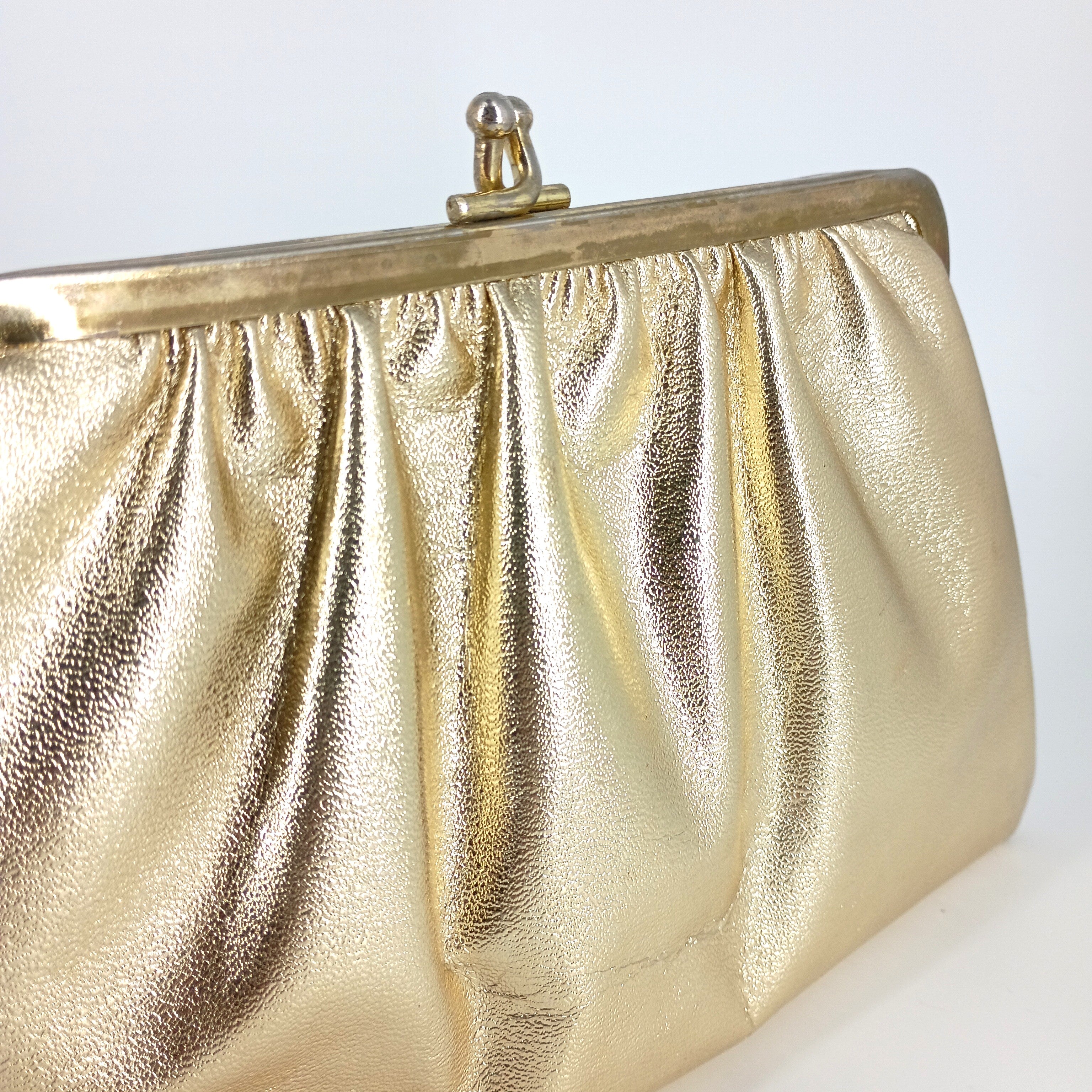 Vintage Gold-Tone Kiss Lock Bag, Three Ways to Wear