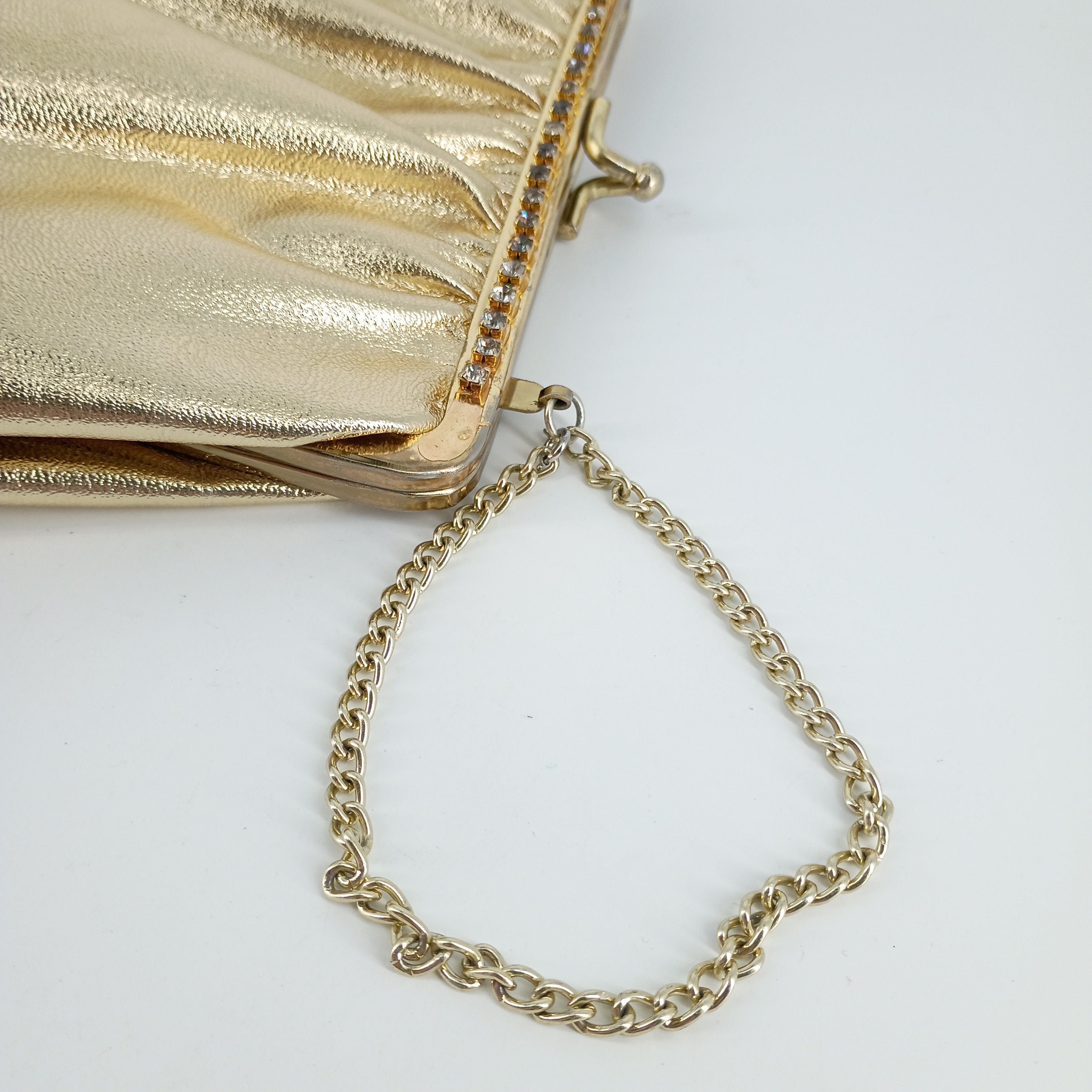 Vintage Gold-Tone Kiss Lock Bag, Three Ways to Wear