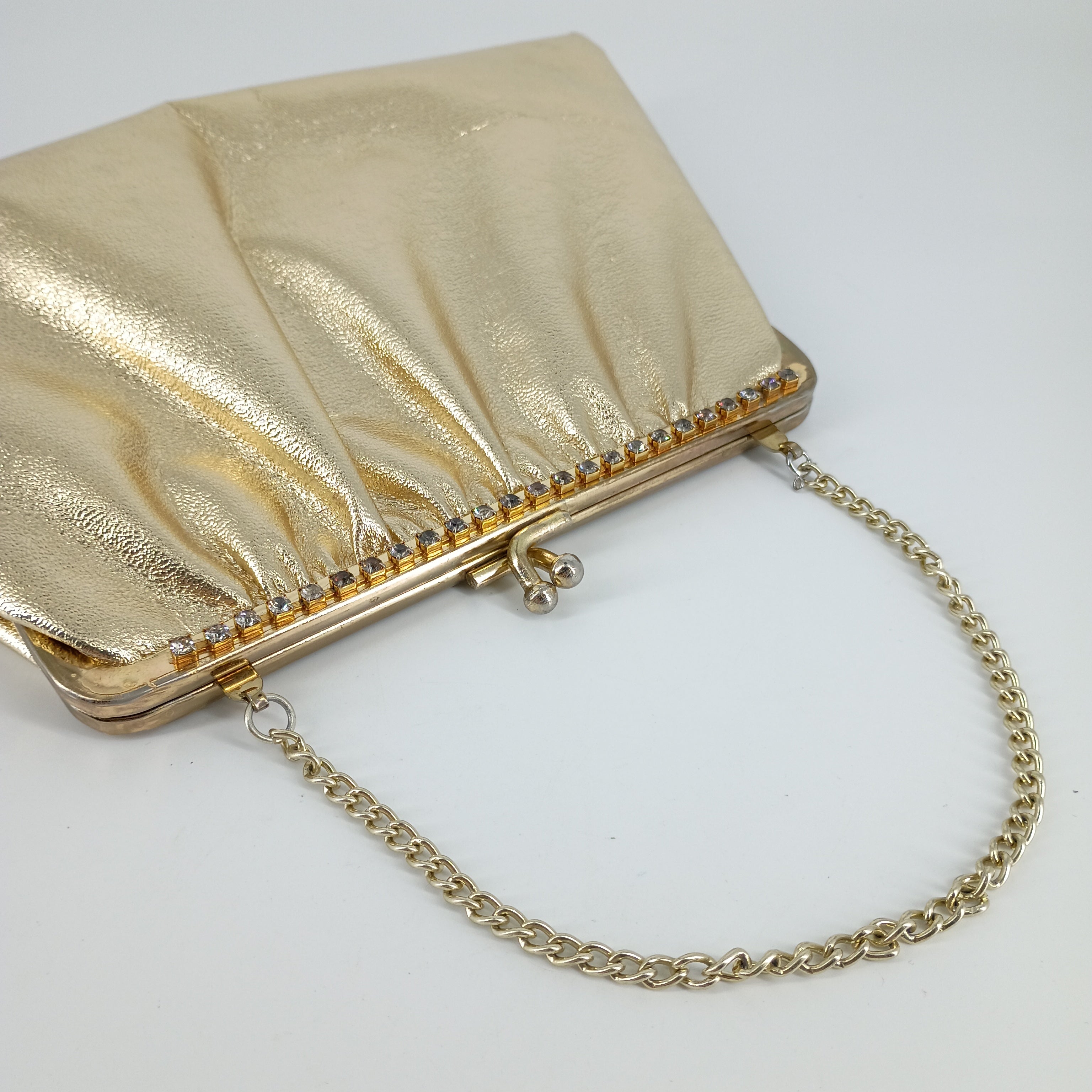 Vintage Gold-Tone Kiss Lock Bag, Three Ways to Wear