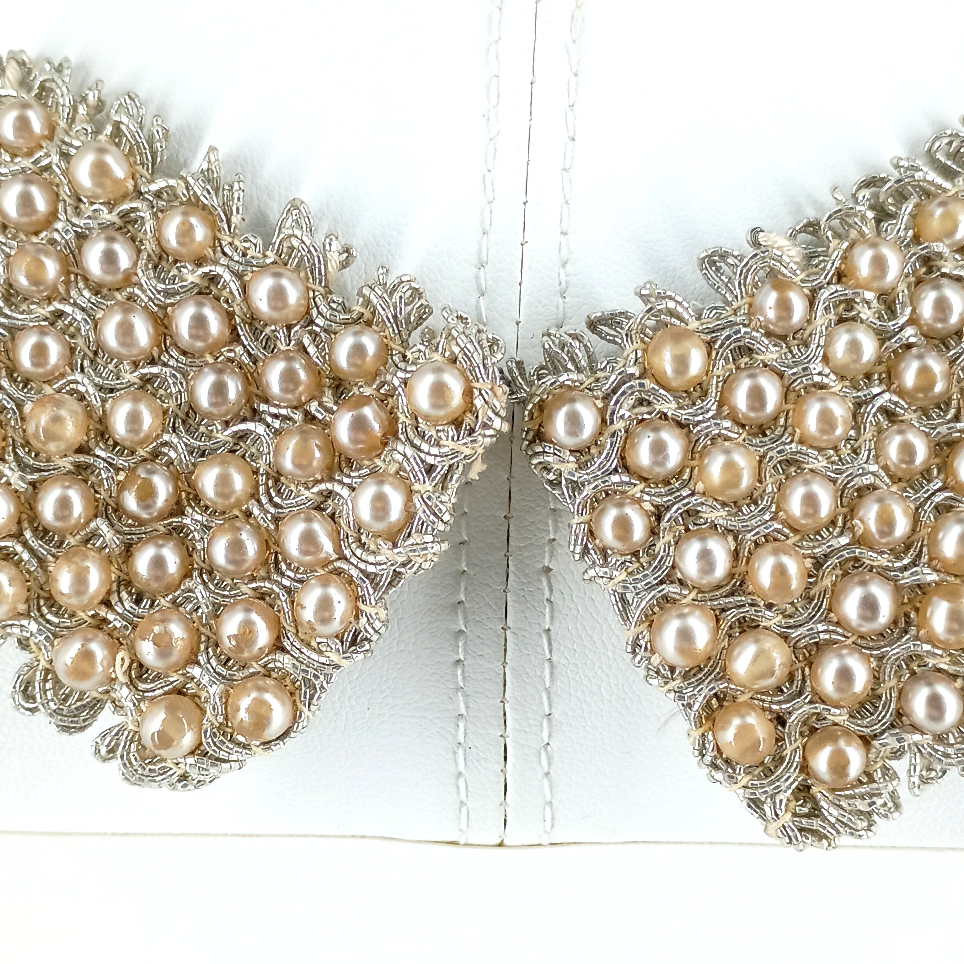 Vintage Pearl Beaded Peter Pan Collar Necklace